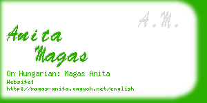 anita magas business card